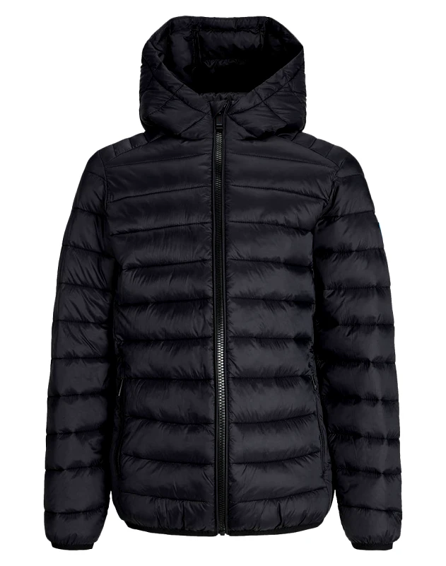 JACK&JONES JACK&JONES JJEBRADLEY LIGHT PUFFER HOOD JNR 12280991-BLACK Black