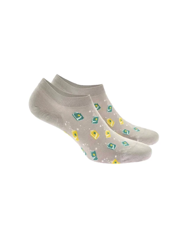 WALK WALK ΑΝΔΡΙΚΕΣ SNEAKER ΚΑΛΤΣΕΣ BAMBOO ΜΕ ΣΧΕΔΙΟ W325-11-13/ΓΚΡΙ ΑΝΟΙΚΤΟ LightGray