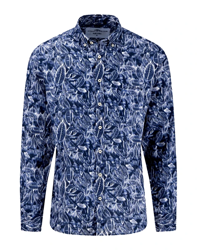 FYNCH-HATTON FYNCH-HATTON SHIRTS 1513 6110-685 NavyBlue