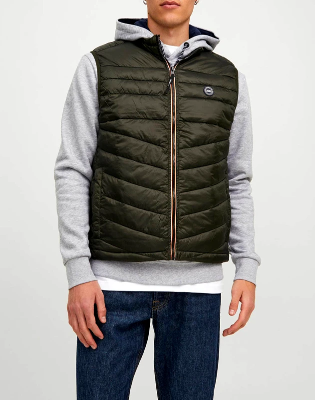JACK&JONES JACK&JONES ΑΜΑΝΙΚΟ ΜΠΟΥΦΑΝ JJEHERO BODYWARMER COLLAR NOOS 12211790-ROSIN DarkGreen