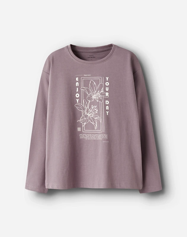 NAME IT NAME IT NKFVEEN LS RLX TOP 13234709-ToadstoolEnjoy Your Day Pink