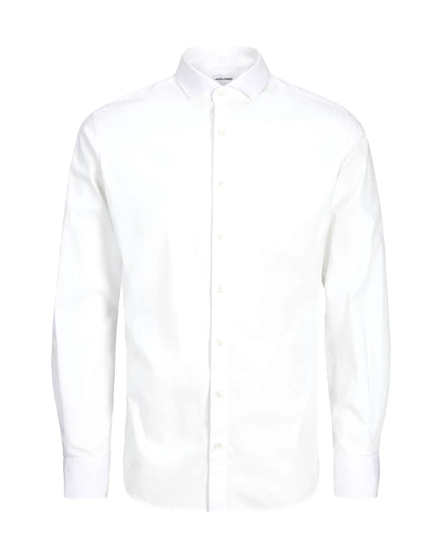 JACK&JONES JACK&JONES JJEAXEL STRETCH SHIRT LS NOOS JNR 12269870-WHITE White