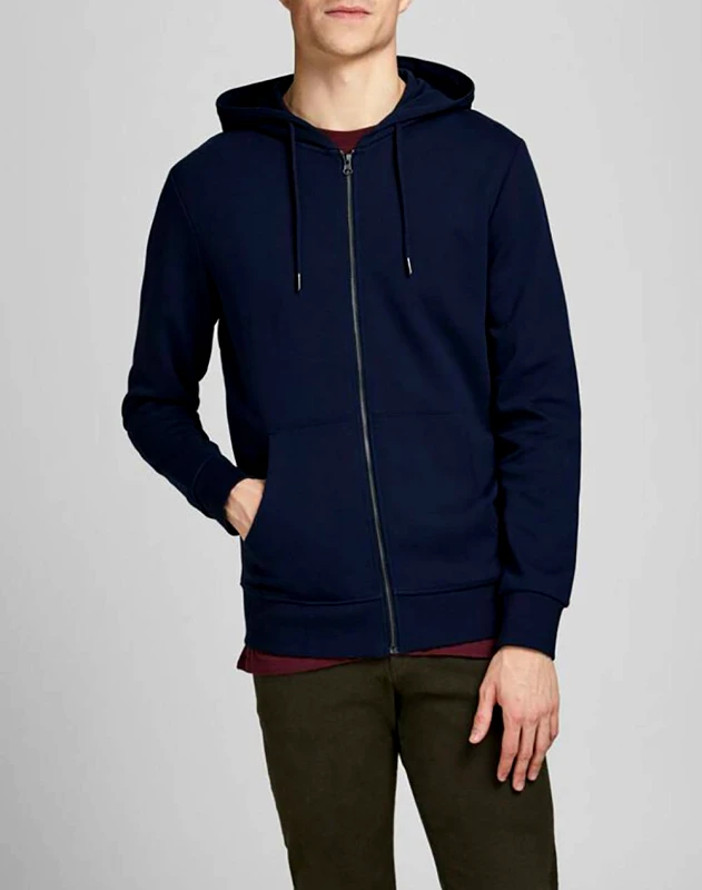 JACK&JONES JACK&JONES ΖΑΚΕΤΑ ΦΟΥΤΕΡ JJEBASIC SWEAT ZIP HOOD NOOS 12181901-Navy Blazer NavyBlue