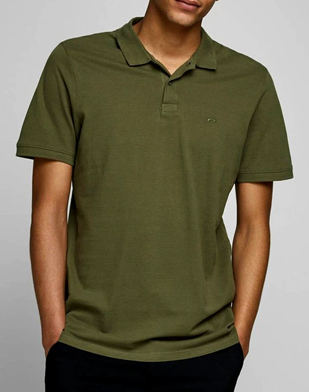 JACK&JONES JACK&JONES ΜΠΛΟΥΖΑ JJEBASIC POLO SS NOOS 12136516-OLIVE NIGHT Olive