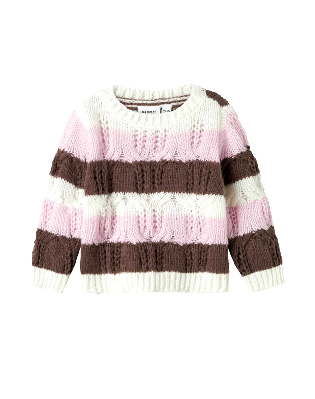 NAME IT NAME IT NMFNIBO LS KNIT 13246515-Peppercorn Mixed