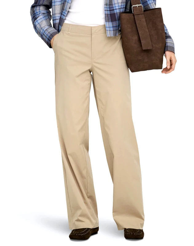 ONLY ONLY ONLTANNY LW WIDE CHINO PANT CC PNT 15364079-SAFARI Biege