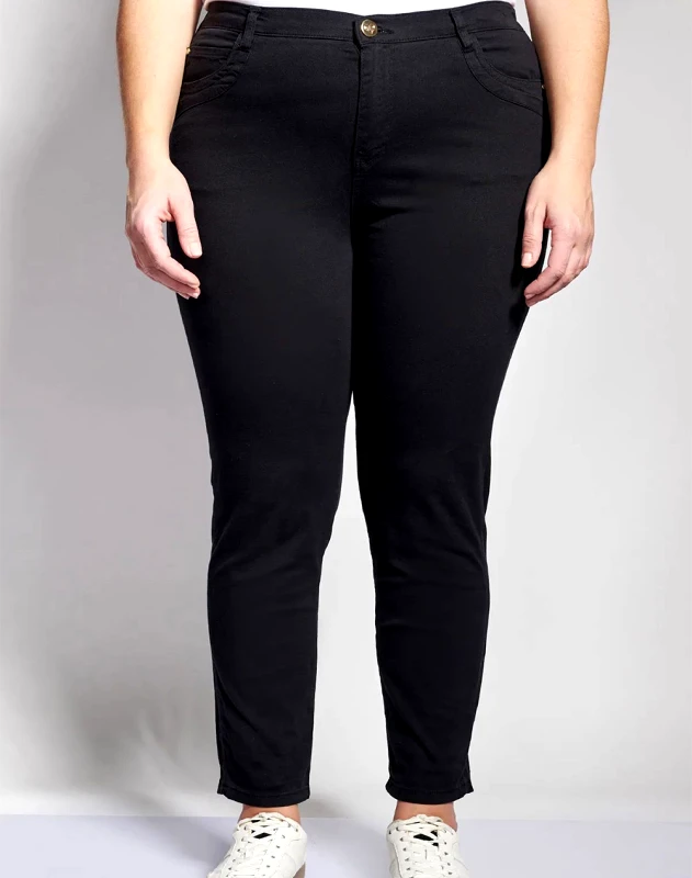 PARABITA PARABITA Παντελόνι πεντάτσεπο slim fit 012610205378-002 Black
