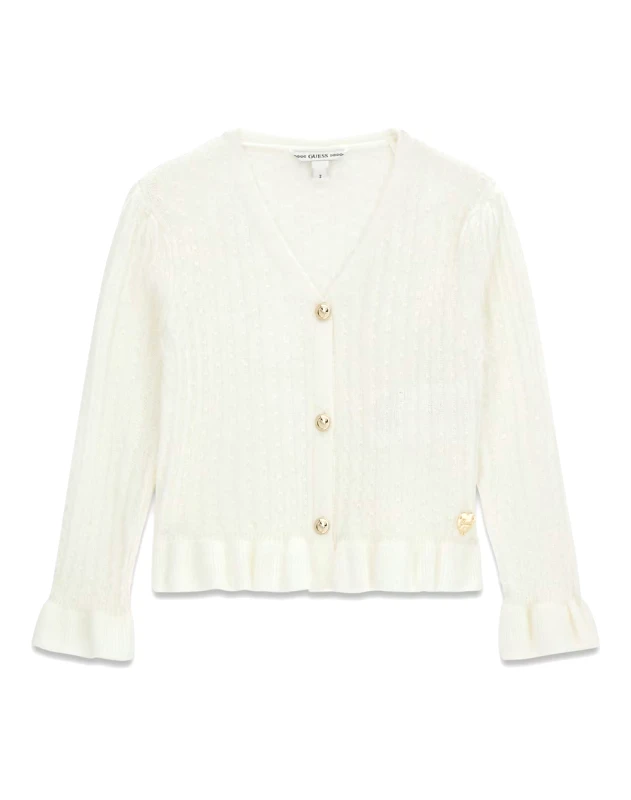 GUESS GUESS LS CARDIGAN ΠΛΕΚΤΟ ΠΑΙΔΙΚΟ GIRL K6RR03Z4530-G011 White