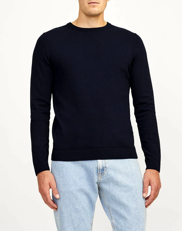 JJ REBEL JJ REBEL JREBCALLUM KNIT CREW NECK NOOS. 12263734-Navy Blazer NavyBlue