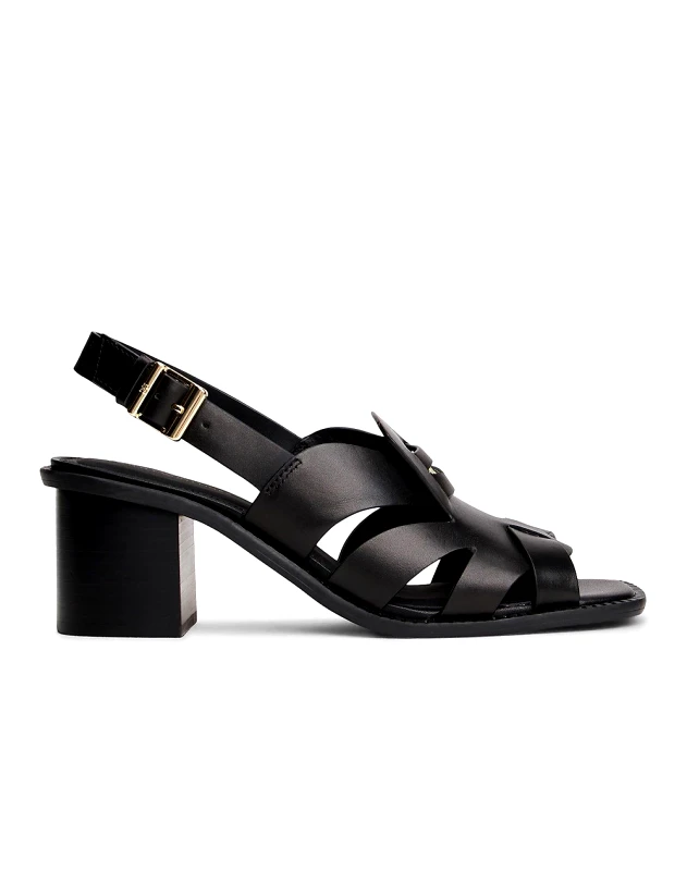 TOMMY HILFIGER TOMMY HILFIGER CROSS BLOCKED HEEL SANDAL FW0FW09135-BDS Black