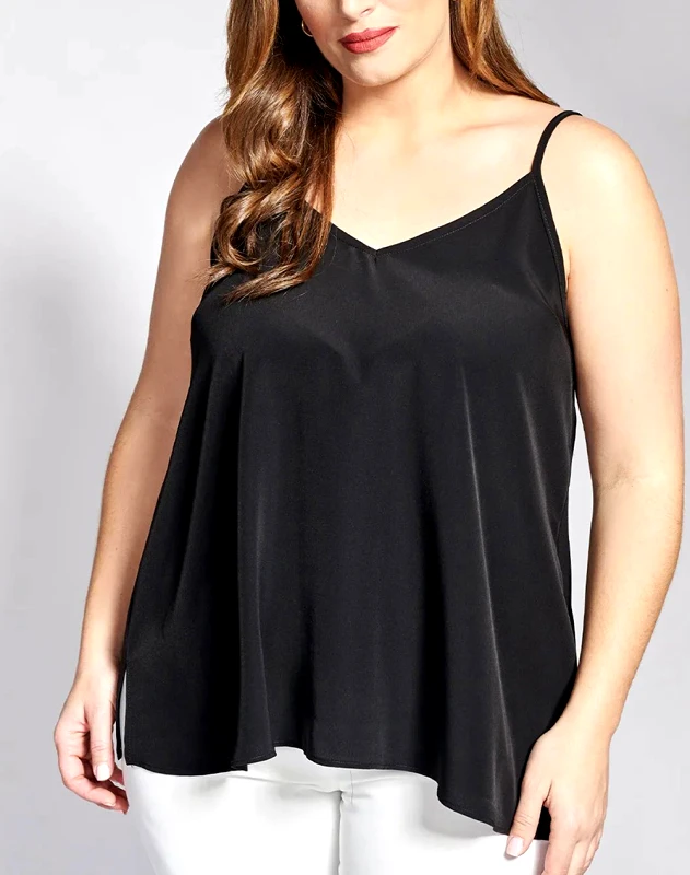 PARABITA PARABITA Lingerie κρεπ τοπ σε γραμμή-Α 012610189476-002 Black