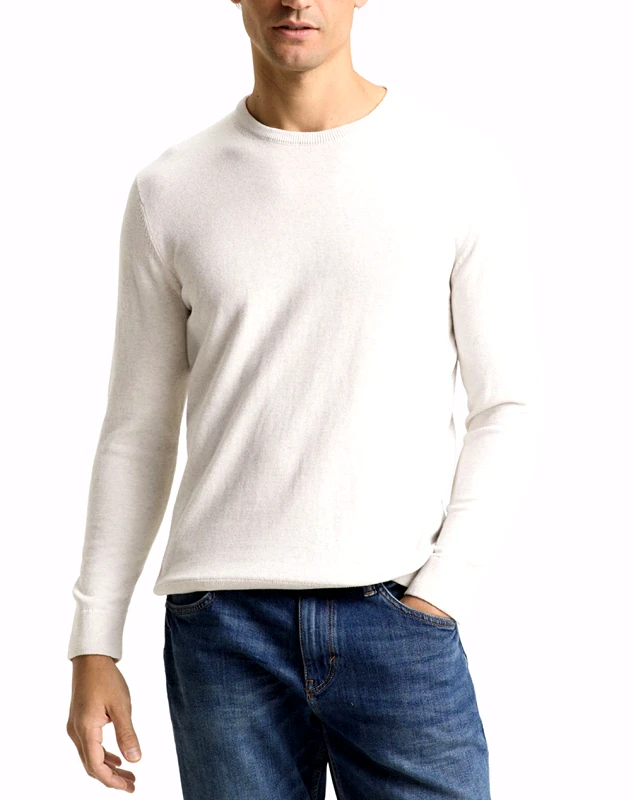 TOM TAILOR TOM TAILOR BASIC CREW NEC ΠΛΕΚΤΟ ΑΝΔΡΙΚΟ 1049500-13174 OffWhite