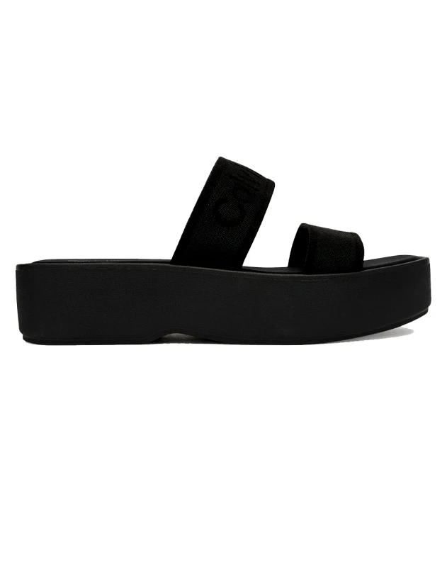 CALVIN KLEIN CALVIN KLEIN JEANS FLATFORM SNDL WEBBING HW0HW02878-0GJ Black