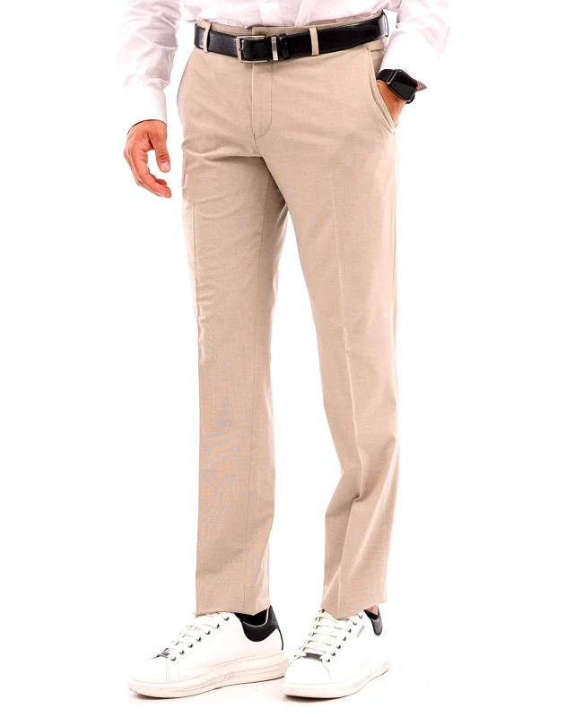 LEXTON LEXTON ΠΑΝΤΕΛΟΝΙ 09.35.WOOL MIX REG PANTS-BEIGE Biege