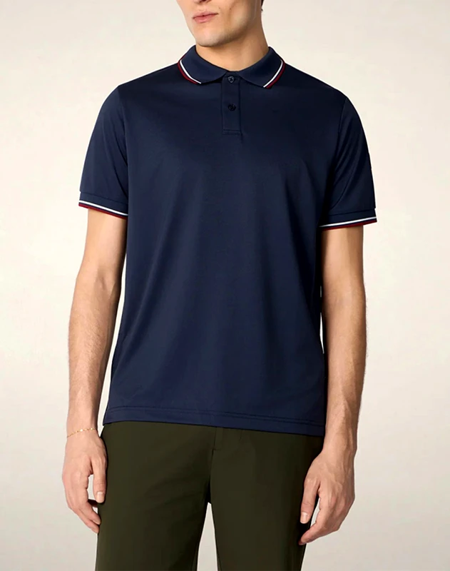 SAVE THE DUCK SAVE THE DUCK HARI POLO ΜΠΛΟΥΖΑ ΑΝΔΡΙΚΟ DR0136MPIQU22-90000 NavyBlue