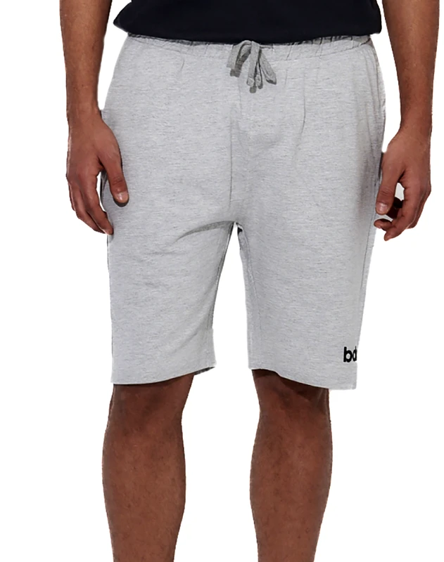 BODY ACTION BODY ACTION MEN''S ESSENTIALS JERSEY SHORTS 033617-01-LIGHT MELANGE GREY LightGray