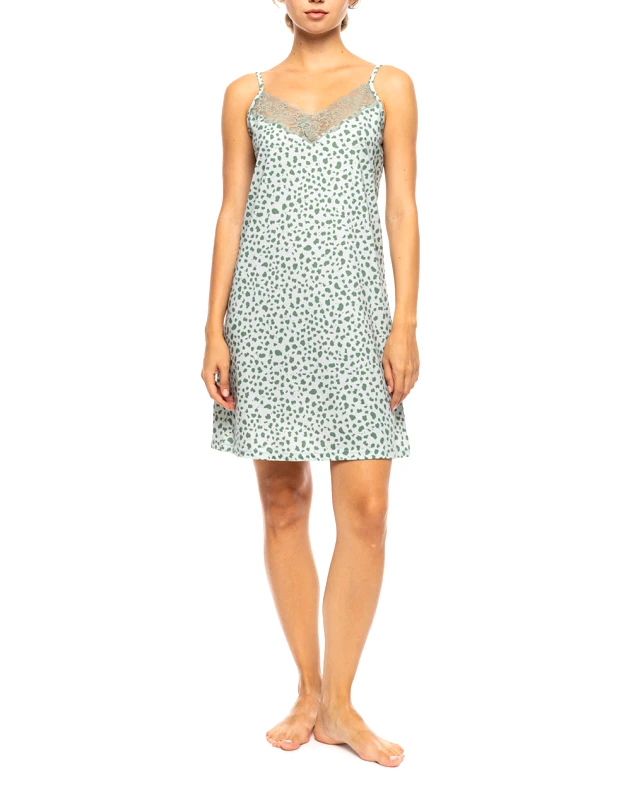 PINK LABEL PINK LABEL NIGHTGOWN JADE LEO S1569-TYPE Green