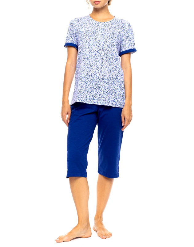 PINK LABEL PINK LABEL PYJAMA CAPRI SUMMER DAISY S1619-TYPE Blue
