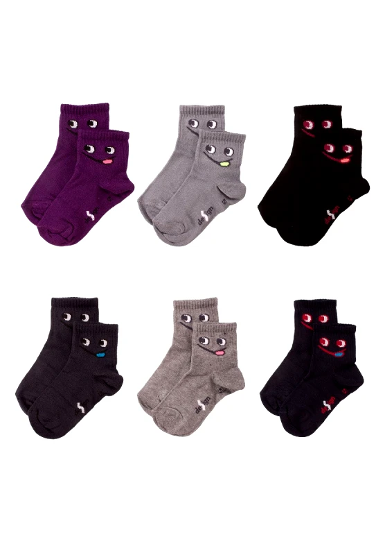 Design Κάλτσες ημίκοντες παιδικές Funny Faces 6 τεμ. 5105065