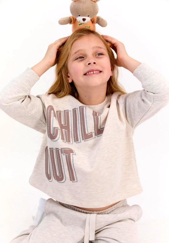 Rolypoly Φόρμα παιδική Rolypoly Chill Out RP2615A-Εκρού