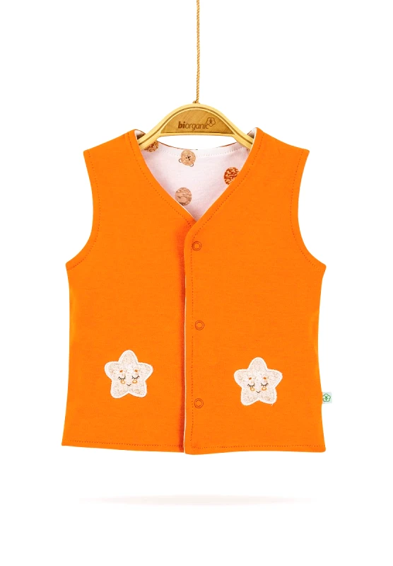 Biorganic Βρεφικό γιλέκο με κέντημα Unisex Starlight 61386