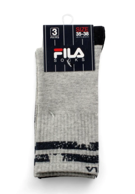 Fila FILA Παιδικές Κάλτσες για Αγόρι F8091 Misty Grey – Σετ 3 Ζευγάρια F8091-720-Πολύχρωμο