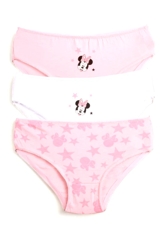 Rolypoly Σλιπάκια για κορίτσια βαμβακερά Rolypoly Minnie Mouse σε οικονομικό πακέτο 3 τεμαχίων MI0065-Πολύχρωμο