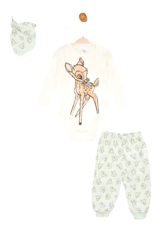 Cimpa Βρεφικό Σετάκι Cimpa με μακρύ μανίκι Disney Bambi BA21429-Εκρού