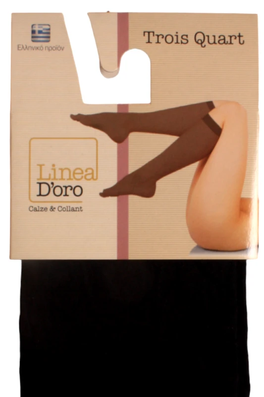 Linea D'oro Κάλτσα μέχρι το γόνατο αδιαφανή 50Den Opaque Linea D'oro K235-Μπλε