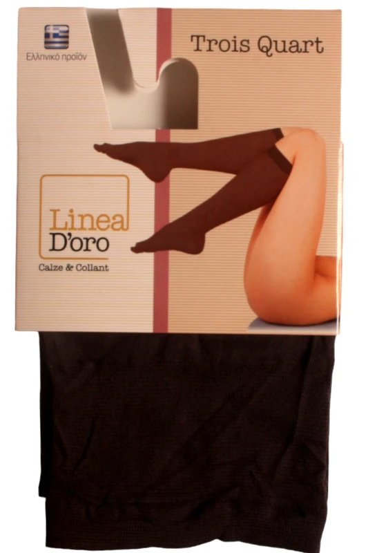Linea D'oro Κάλτσα μέχρι το γόνατο αδιαφανή 50Den Opaque Linea D'oro K235-Πέπερ