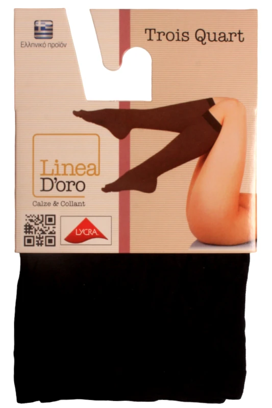 Linea D'oro Κάλτσα μέχρι το γόνατο αδιαφανή 50Den Opaque Linea D'oro K235-Γραφίτης