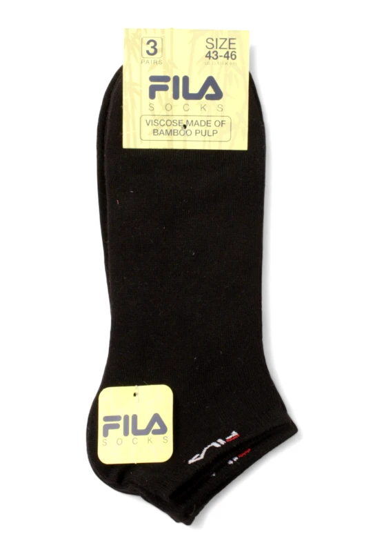 Fila Κάλτσες σοσόνια Fila Unisex Bamboo Invisible Plain 3 Τεμ. F5500-Μαύρο