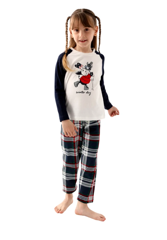 Arnetta Πιτζάμα εφηβική Arnetta Winter Day gIrl AR2600G-Λευκό