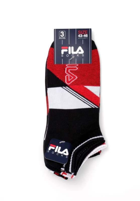 Fila Fila Invisible Socks Socks Multicolor 3 τεμάχια F2530-754-Πολύχρωμο