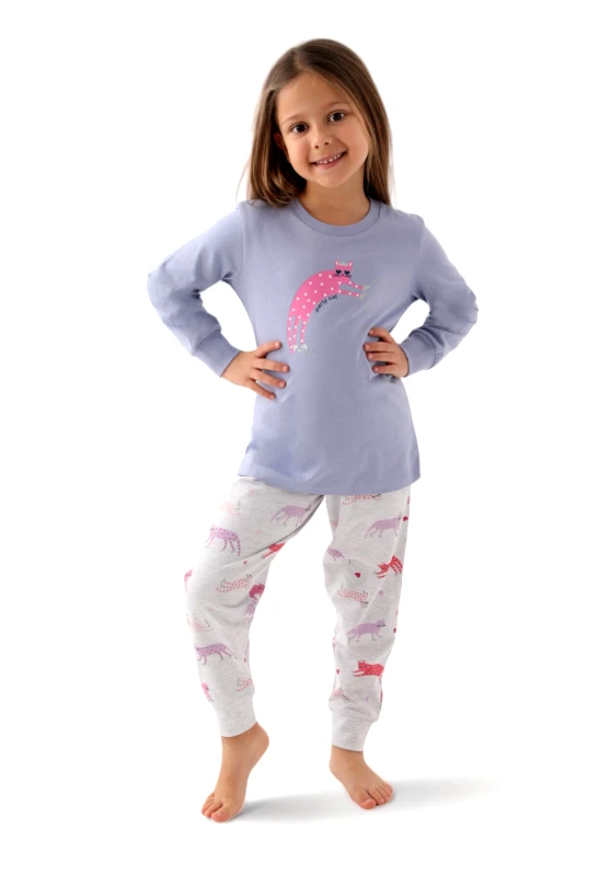 Rolypoly Πιτζάμα για κορίτσι Rolypoly Party Cat RP33236G-Μπλε Ιντιγκο