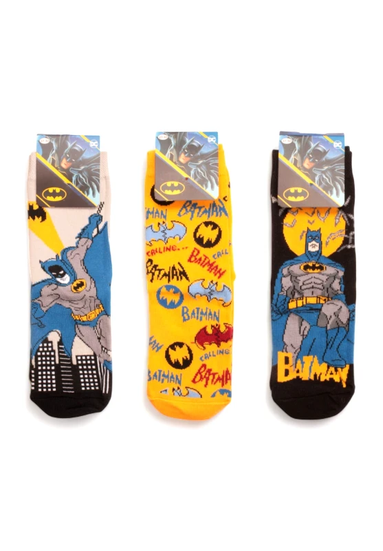Cimpa Κάλτσες παιδικές οικονομικό πακέτο Batman 3 Τεμ. BM20485-Πολύχρωμο
