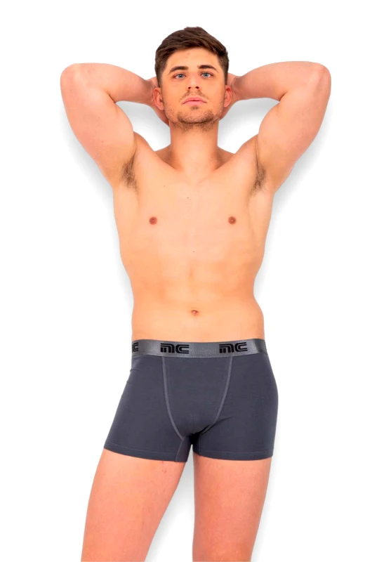 Nina Club Boxer Ανδρικό με Χρωματιστό Λάστιχο Nina Club Anthracite Metal NC411-2-Ανθρακί