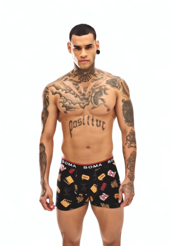Soma Boxer ανδρικό Cinema Soma Black SB7332-Μαύρο