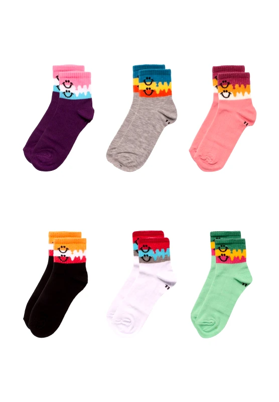 Design Κάλτσες ημίκοντες παιδικές Happiness 6 τεμ. 5103099