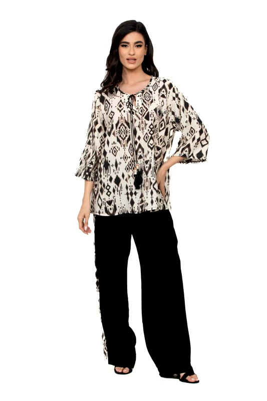 AXNARI ΣΕΤ PLUS SIZE ΕΜΠΡΙΜΕ ΜΑΥΡΟ