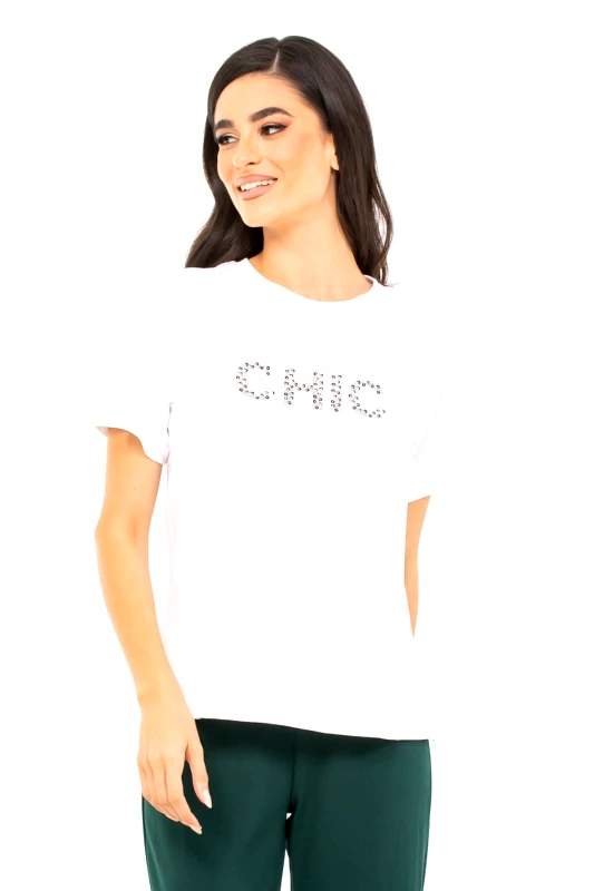 AXNARI T-SHIRT ΜΕ ΤΥΠΩΜΑ CHIC ΛΕΥΚΟ