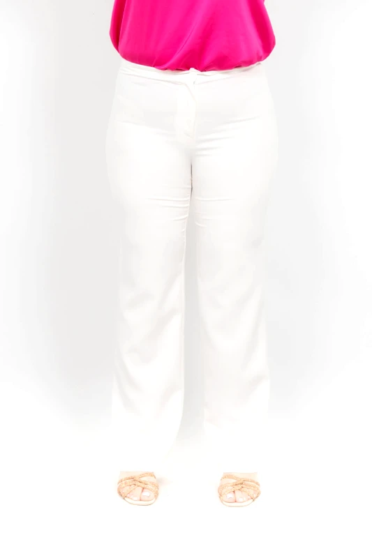 AXNARI ΠΑΝΤΕΛΟΝΙ PLUS SIZE ΛΕΥΚΟ ΛΕΥΚΟ