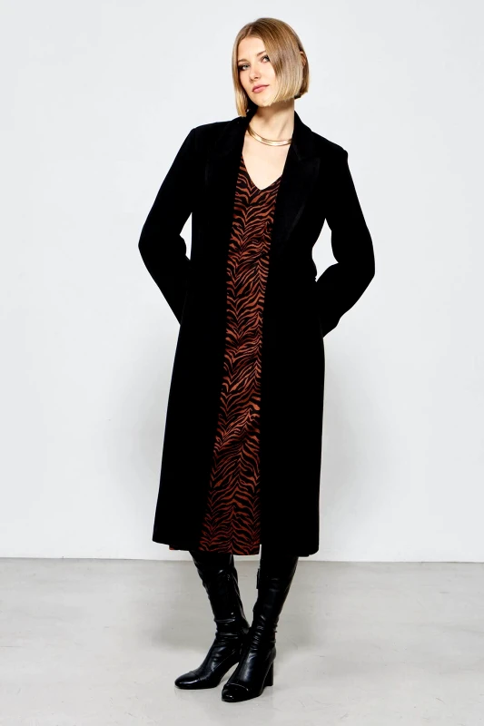 AXNARI ΠΑΛΤΟ ΜΑΚΡΥ ΜΑΥΡΟ ΜΑΥΡΟ