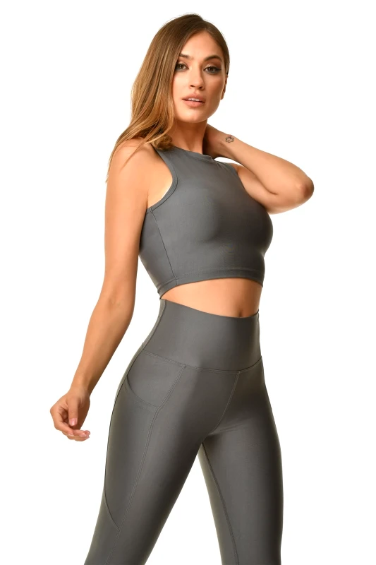 AXNARI Αθλητικό Μπουστάκι Γκρί ss379511 ΓΚΡΙ