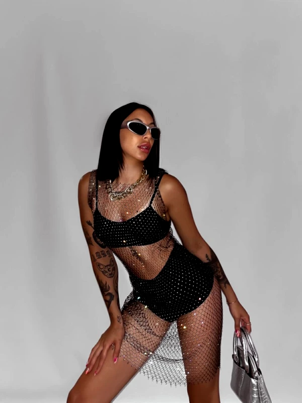 Annakey DAKOTA STRASS NET DIAMOND DRESS