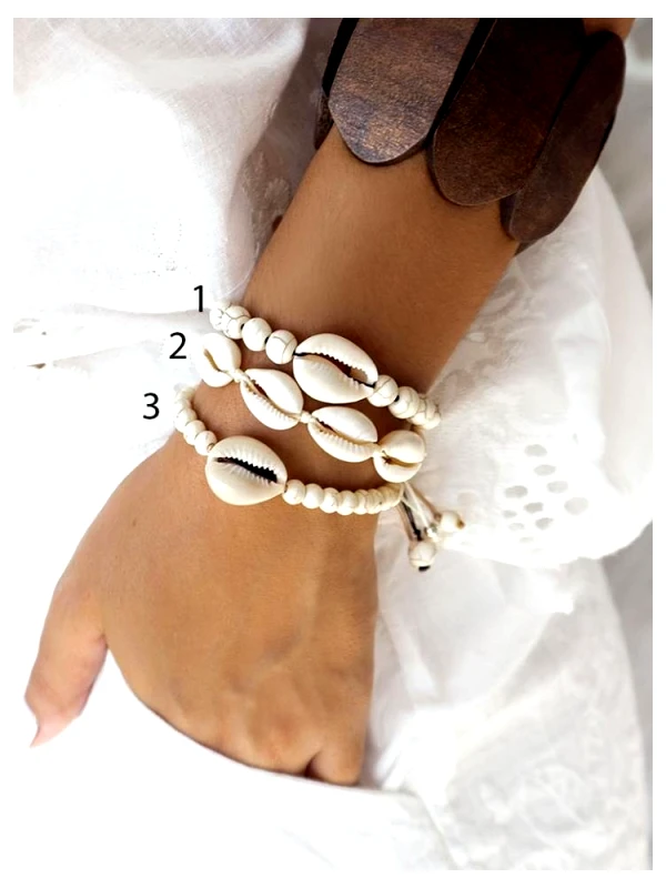 Annakey WHITE SEASHELL BRACELETS (3 DESIGNS)