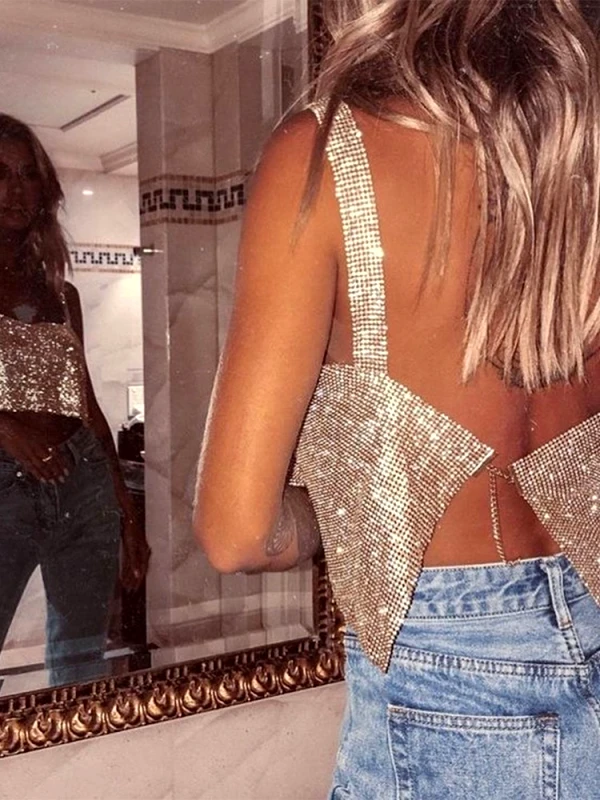 Annakey CHLOE GOLD STONE TOP
