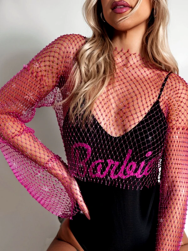 Annakey ΦΟΥΞΙΑ ΜΠΛΟΥΖΑ ΔΙΧΤΥ ΜΕ ΣΤΡΑΣ - GAIA