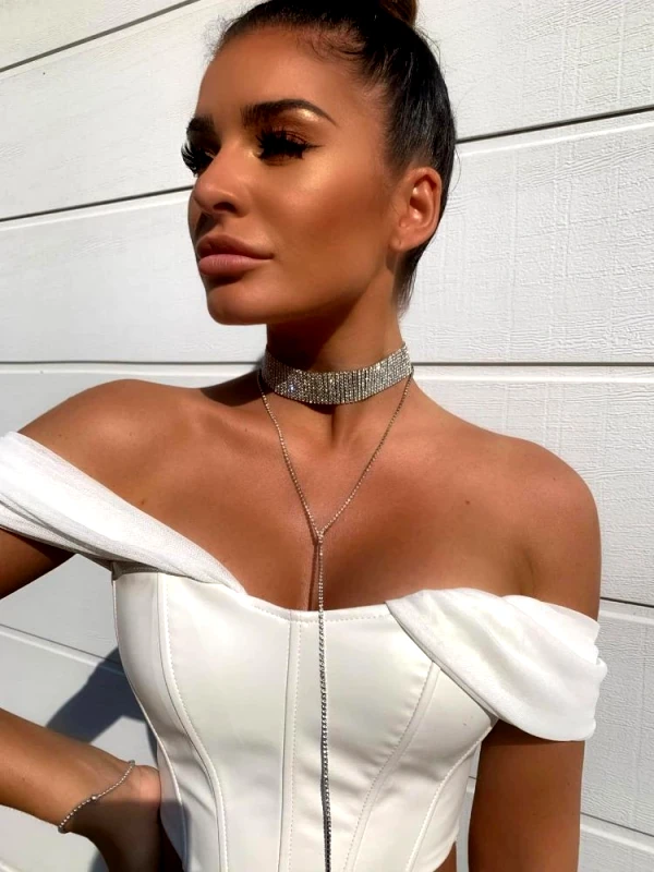 Annakey ΑΣΗΜΙ ΣΤΡΑΣ ΤΣΟΚΕΡ - CHUNKY SILVER