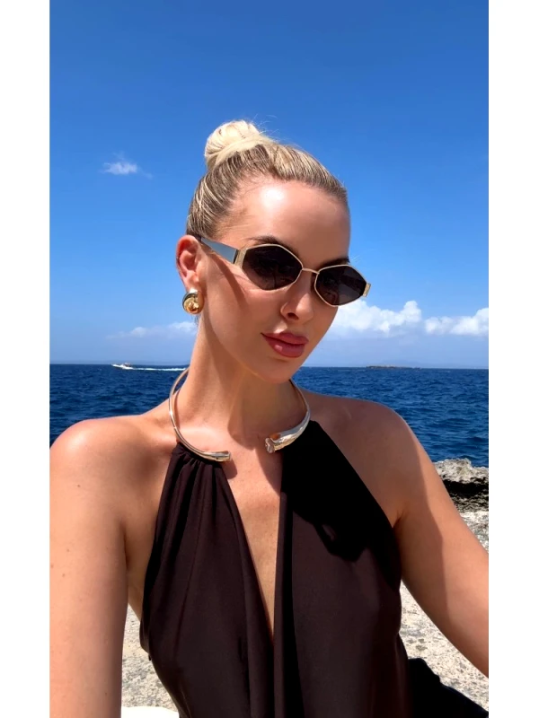 Annakey ANNAKEY MARRION BROWN GOLD SUNGLASSES